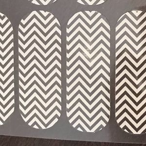 Jamberry - White Chevron on Clear